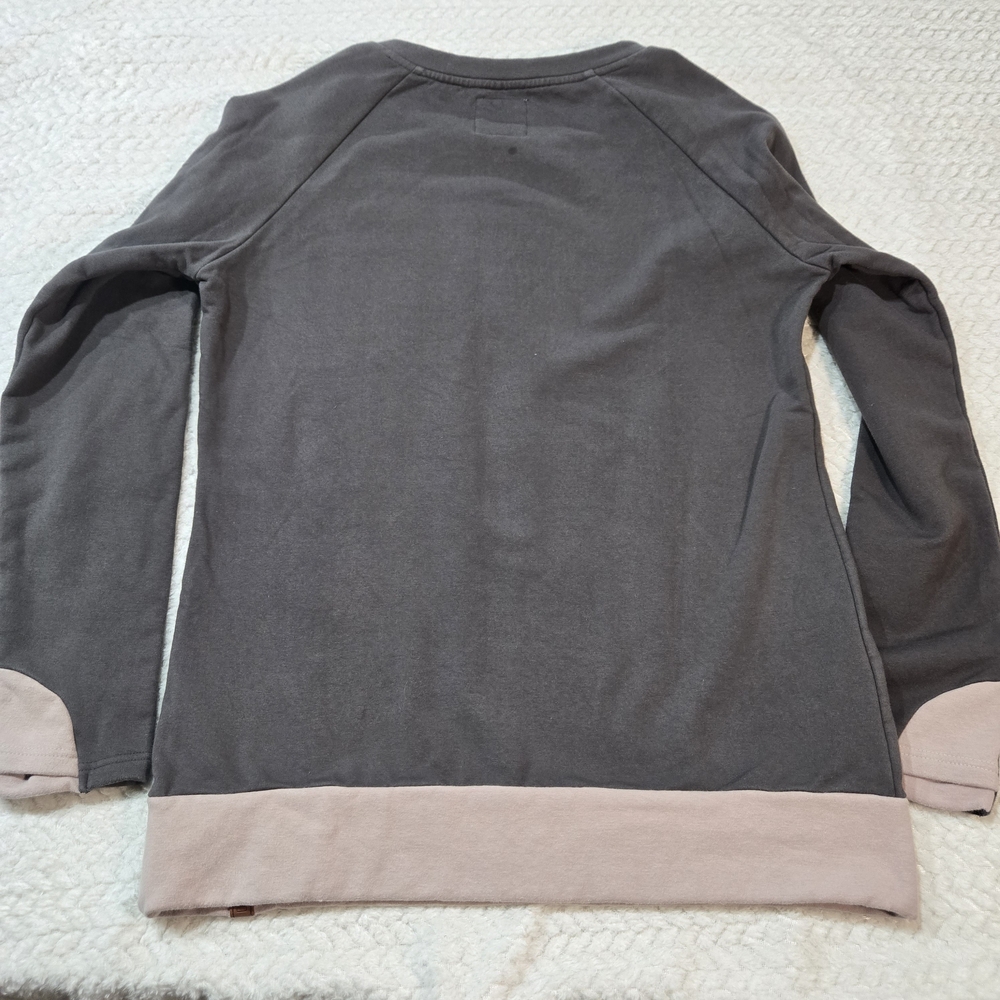 Ampersand Avenue Womens Size Large Side Zip Pullover Charcoal & Dusty Mauve - Picture 7 of 10